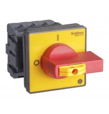 Выключатель-Разъединитель 4P 25A IP20 с красной рукояткой на дверцу 4 винта 1 замок  MSD25460R  SE