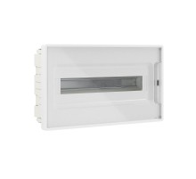 Щиток 18 мод встраиваемый FRAME, белый, с прозрачной дверцей, с 2 шинами  PEN на 8 и 10 отв.  F18B1WT  DKC