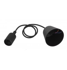 Патрон пластиковый Е27 с подвесом, черный (60/720)  Б0048039  ЭРА