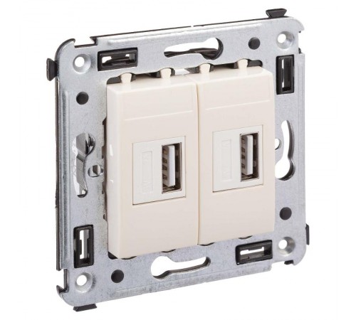 USB зарядное устройство в стену, "Avanti", "Ванильная дымка"  4405543  DKC