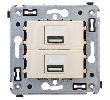 USB зарядное устройство в стену, "Avanti", "Ванильная дымка"  4405543  DKC