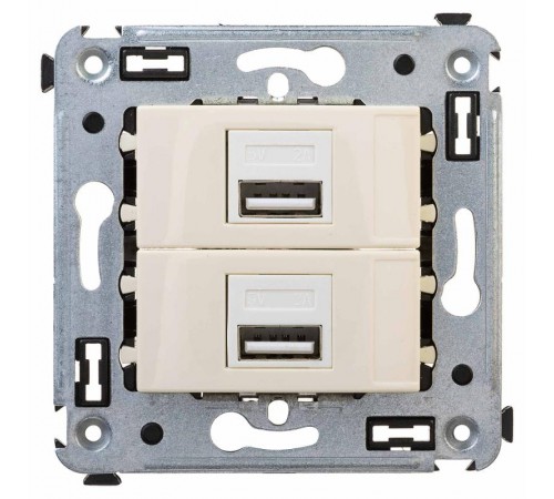 USB зарядное устройство в стену, "Avanti", "Ванильная дымка"  4405543  DKC