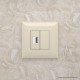 USB зарядное устройство в стену, "Avanti", "Ванильная дымка"  4405543  DKC