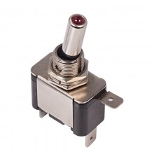 Тумблер 24V 25А (3c) ON-OFF однополюсный с красной LED подсветкой  36-4360  REXANT