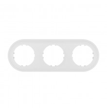 Рамка 3-постовая круглая (белый) Vintage-Classic  889304-1  Ecoplast