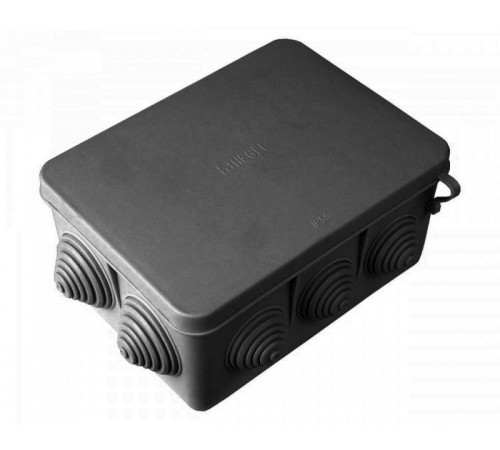 Коробка распределительная с гермовводами (черная) 150х110х70 IP 55  КР2606-08  HEGEL