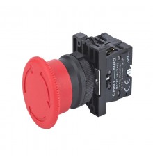 Кнопка управления "Грибок" 30мм фиксацией NP2-ES445 без подсветки, красная 1НО+1НЗ, IP40 (R)  574119  CHINT