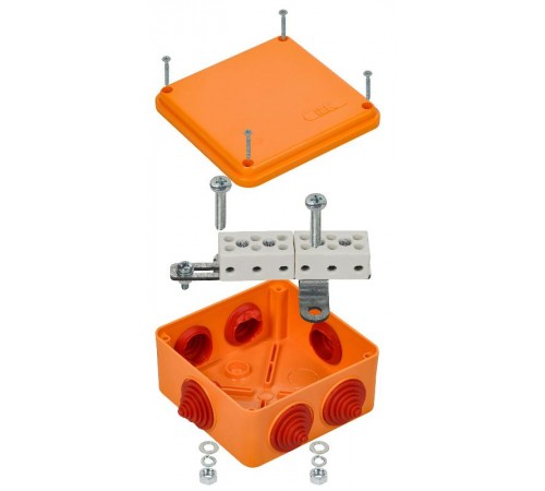 Коробка расп. огн. ПС 100х100х50мм 6P 4мм2 IP55 6 вв.  UKF30-100-100-050-6-4-09  IEK