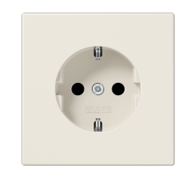 Штепсельная розетка SCHUKO 16А / 250В с защитными шторками, пружинные зажимы; дюропласт; слоновая кость; LS990  LS1520KI  Jung