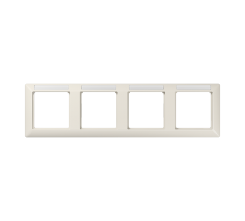 Рамка 4-кратная горизонтальная с полем для надписи слоновая кость  AS5840BFINA  Jung