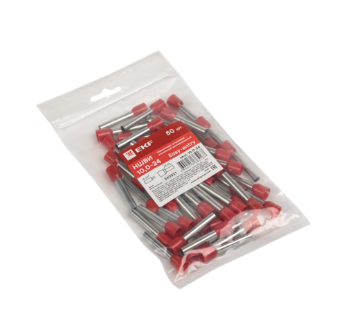 Наконечник штыревой втулочный НШвИ 10.0-24 (50шт.) EKF PROxima  nhvi-10.0-24  EKF