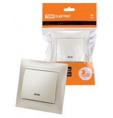 Выключатель 1 кл. с подсветкой 10А перламутр "Лама"  SQ1815-0804  TDM