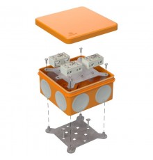 Коробка огнестойкая разветвительная для о/п двухкомпонентная 60-0300-FR6.0-4-6-Р Е15-Е60 100х100х50  60-0300-FR6.0-4-6-Р  Промрукав