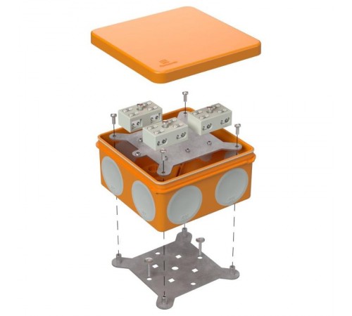 Коробка огнестойкая разветвительная для о/п двухкомпонентная 60-0300-FR6.0-4-6-Р Е15-Е60 100х100х50  60-0300-FR6.0-4-6-Р  Промрукав