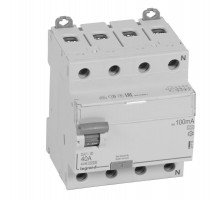Выключатель дифференциальный (УЗО) DX3-ID 4п 40А 100мА тип A  411770  Legrand