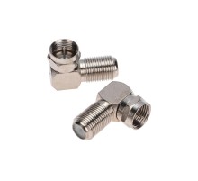 Переходник антенный, (штекер F - гнездо F), угловой, (5шт.) (пакет) PROconnect  05-4203-4-9  PROconnect