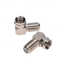 Переходник антенный, (штекер F - гнездо F), угловой, (5шт.) (пакет) PROconnect  05-4203-4-9  PROconnect