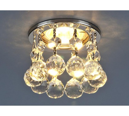 Светильник точечный встраиваемый 2051 MR16 CH/CL хром/прозрачный  a030708  Elektrostandard