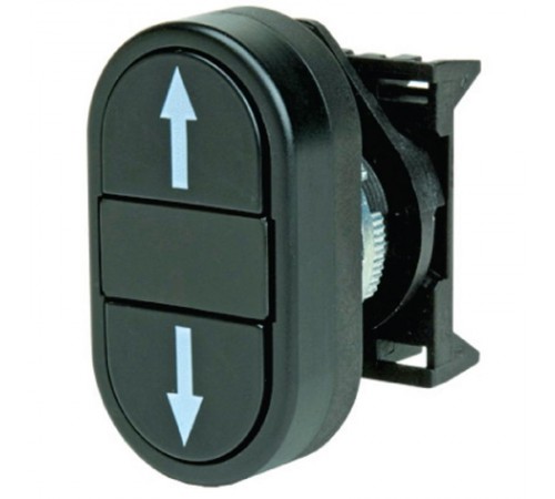 Кнопка двойная плоская с линзой для подсветки  ABFLM  DKC