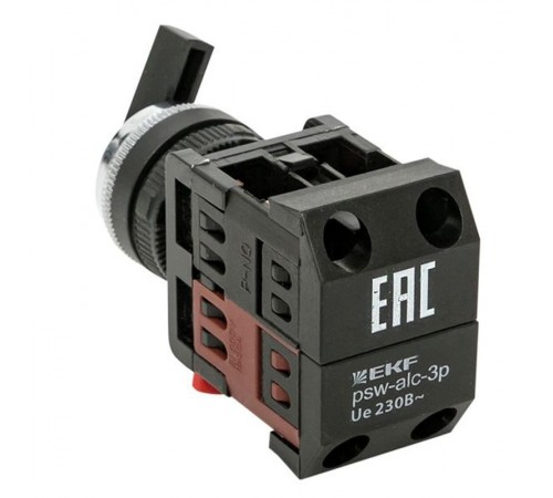 Переключатель  АLСLR-22 3P черный NO+NC EKF EKF PROxima  psw-alc-3p  EKF
