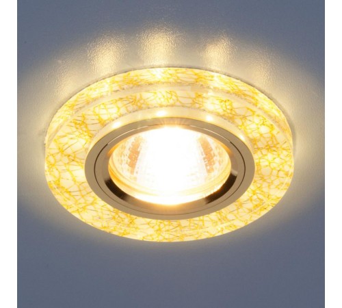 Светильник точечный встраиваемый 8371 MR16 WH/GD белый/золото  a031514  Elektrostandard