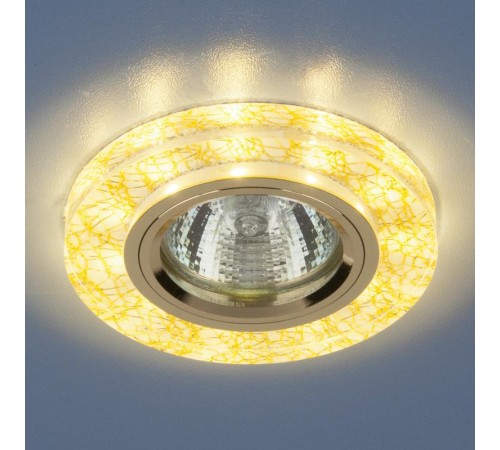 Светильник точечный встраиваемый 8371 MR16 WH/GD белый/золото  a031514  Elektrostandard