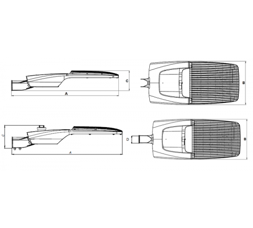 Светильник светодиодный MAGISTRAL LED 200W DS 740 RAL9006  1680000370  Световые Технологии