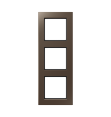 Рамка для вертикальной и горизонтальной установки, 3 поста; дюропласт; мокко; A CREATION  AC583MO  Jung