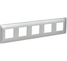 SKANDY Рамка 5-местная SK-F05S серебряный  SK-M52-K23  IEK