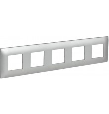 SKANDY Рамка 5-местная SK-F05S серебряный  SK-M52-K23  IEK