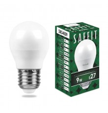 Лампа светодиодная SBG4509 9W 4000K 230V E27 G45  55083  SAFFIT