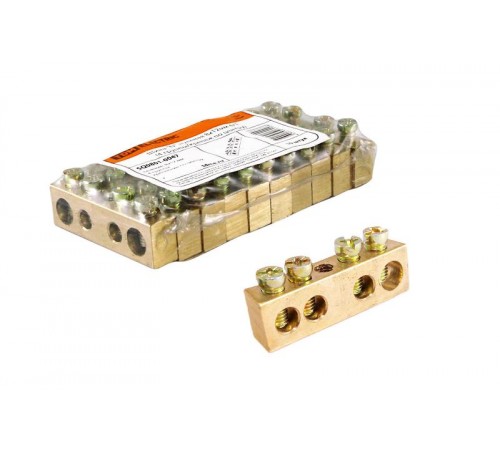 Шина "N" нулевая 8х12мм 4/1 (4 группы/крепеж по центру)   SQ0801-0047  TDM