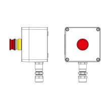 Взрывозащищенный пост управления из полиэстера CPE-P-03-(1xP3E(11))-1xKA2MHK(C)1Ex d e IIC Т5 Gb / Ex tb IIIC T95°C Db IP66/КЗ  2231.031.22.11F  DKC