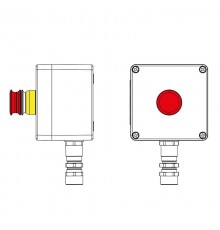 Взрывозащищенный пост управления из полиэстера CPE-P-03-(1xP3E(11))-1xKA2MHK(C)1Ex d e IIC Т5 Gb / Ex tb IIIC T95°C Db IP66/КЗ  2231.031.22.11F  DKC
