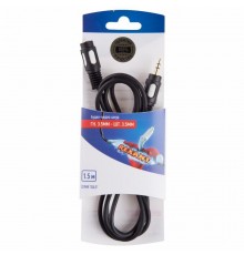 Шнур стерео гн. 3.5 мм - стерео шт. 3.5 мм 1,5М (GOLD)  06-3015  REXANT