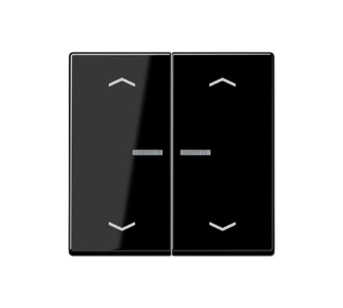 Клавиша для KNX кнопки, 2 группы, с окошком, символы стрелки; дюропласт; черный  A102KO5PSW  Jung
