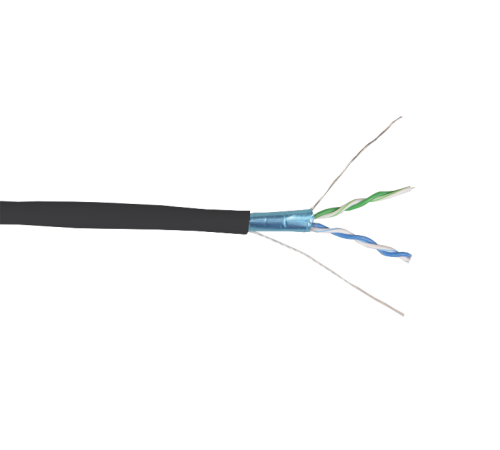 Каб. в. п. F/UTP кат. 5E 2 пары LDPE 1м чер.  BC3-C5E02-339-500-G  GENERICA