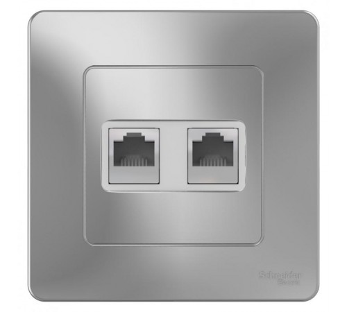 Blanca Алюминий С/У Розетка 2-ая компьютерная RJ45  BLNIS045453  SE
