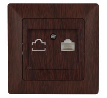 4-303-10 Intro Розетка информационная RJ45, СУ, Solo, венге  Б0043387  Intro