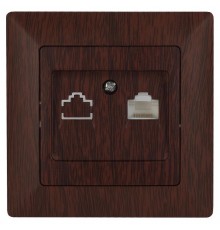 4-303-10 Intro Розетка информационная RJ45, СУ, Solo, венге  Б0043387  Intro