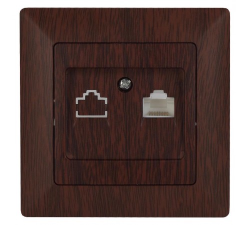 4-303-10 Intro Розетка информационная RJ45, СУ, Solo, венге  Б0043387  Intro