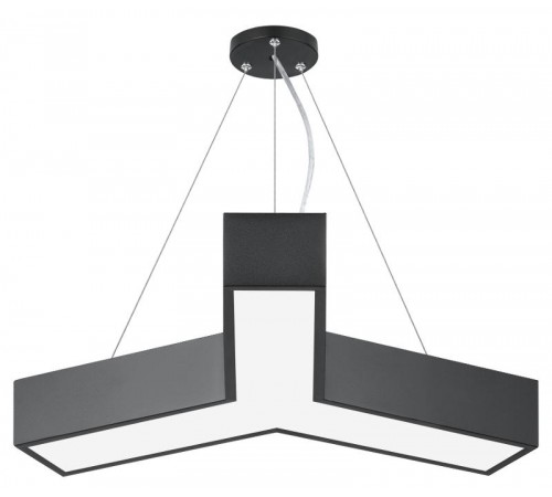 Светильник светодиодный Geometria Igrek SPO-142-B-40K-044 44Вт 4000K 3000Лм IP40 800*800*80 черный подвесной ЛТ  Б0058885  ЭРА