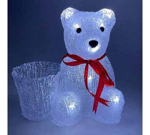 Фигура светодиодная  Медвежонок с корзинкой, 3АА  ENIOF - 12   (12/48)  Б0047974  ЭРА