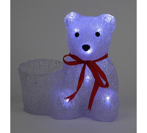 Фигура светодиодная  Медвежонок с корзинкой, 3АА  ENIOF - 12   (12/48)  Б0047974  ЭРА