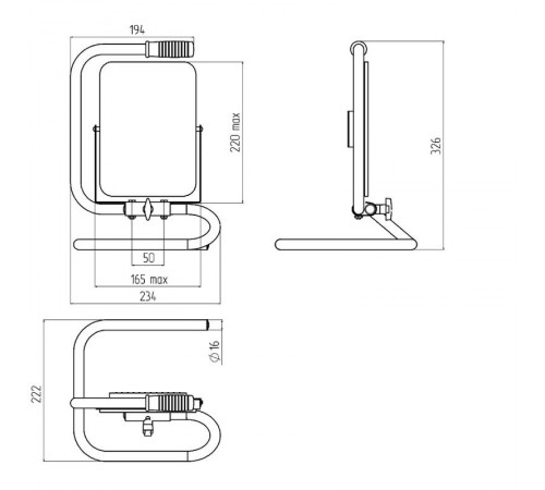 Подставка для прожектора LPR-STAND шириной до 175см  Б0057553  ЭРА