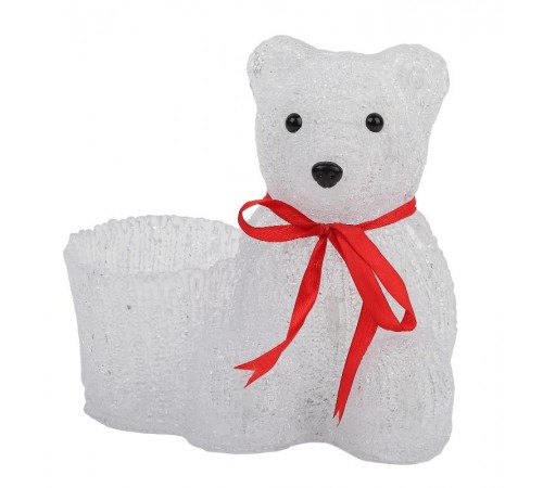 Фигура светодиодная  Медвежонок с корзинкой, 3АА  ENIOF - 12   (12/48)  Б0047974  ЭРА