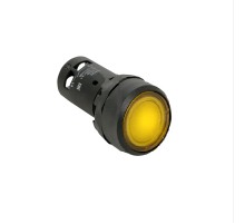 Кнопка с фиксацией с подсветкой OptiSignal Compact D22 C7-PHL-B510 желтая 1НО 24 В AC/DC XB7NJ05B1  362108  КЭАЗ