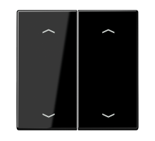 Клавиши для сдвоенной кнопки BCU;чёрные LS995MPSW Jung