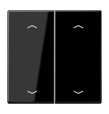 Клавиши для сдвоенной кнопки BCU;чёрные LS995MPSW Jung