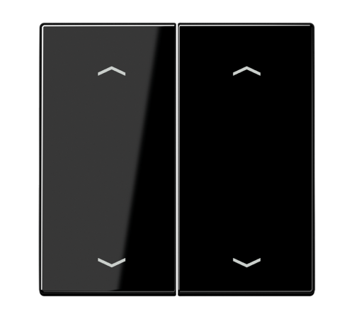 Клавиши для сдвоенной кнопки BCU;чёрные LS995MPSW Jung